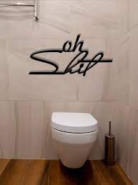 Funny Bathroom Signs Oh Shit Metal Bathroom Signs Metal Wall Etsy Funny Bathroom Signs Bathroom Signs Metal Bathroom