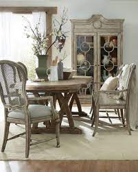 Hooker furniture cascade rectangular dining table details handcrafted dining table features unique base design with open slot and oak stretcher rail. Hooker Furniture Lilith Trestle Dining Table