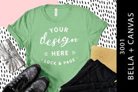 Muscular men high resolution t shirt mockup. Leaf Bella Canvas 3001 Funky Tee Mockup Graphic By Lockandpage Creative Fabrica Shirt Mockup Design Mockup Free Tshirt Mockup