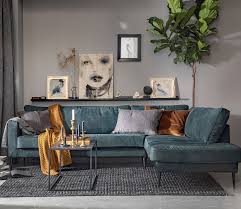 vtwonen crew hoekbank suede petrol rechtervariant in 2021 woonkamerkleur blauwe bank woonkamer interieur