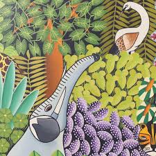 Tropical Haitian Jungle Painting by Daniel Souvenir