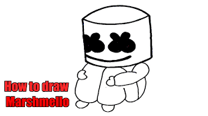 It's super easy art tutorial for. How To Draw Fortnite Marshmello Dj Step By Step Easy Marshmello Drawing Youtube