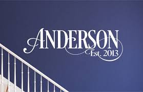 Custom Family Name Wall Decal With Established Date