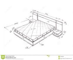 Modern Interior Design Bed Freehand Drawing Stock Illustration Illustration Of Luxury Furniture 1 Bedroom Furniture Design Bed Design Bed Furniture Design