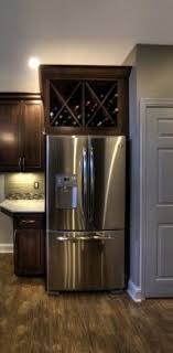 Amazing Grays Diy Over Fridge Wine Rack Home Kitchens Wine Storage Home Remodeling