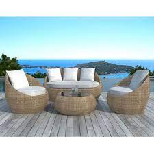 salon de jardin resine 2 fauteuils 1 canape 1 table naturel sd2001r achat gebouwen salon tuin