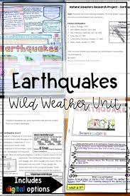 Earthquake Wild Weather Natural Disaster Inform And Engage Students In This Environmental Phenomenon Natural Disasters Middle School Nonfiction Articles