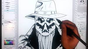 Drawing Rorschach (Watchmen) Using Manga Studio(Clip Studio Paint) - Youtube