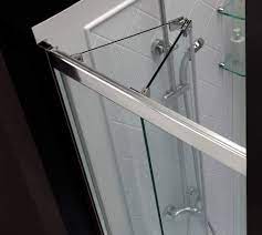 The doors are not installed at right angles to the wall the way that they may they have towel bars that can actually be mounted through the glass of the shower door itself. Choosing The Right Shower Door