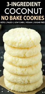 Coconut No Bake Cookies Keto And Vegan Recipe In 2020 No Bake Coconut Cookies Coconut Recipes Baking Recipes Cookies