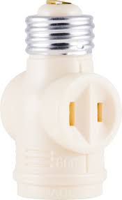 Ge 2 Outlet Polarized Light Socket Adapter Ivory 54178 Walmart Com Walmart Com
