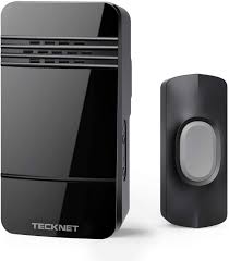 Tecknet Sonnette De Porte Etanche Ip44 Sonnette Sans Fil 150m Carillon Electronique Avec 32 Melodies Sonnettes De Porte Sonnette Sonnette Sans Fil