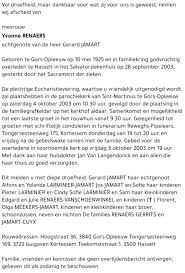 Yvonne Renaers 28 09 2003 Inmemoriam