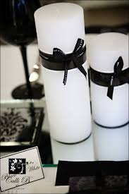 Black And White Centerpieces For Parties Bold Black White Tablescape Black And White Centerpieces White Candles Decor Black And White Decor