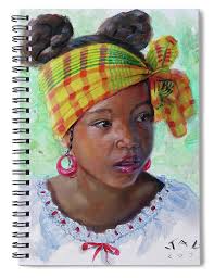 Nissi w/ Yellow Headtie Spiral Notebook