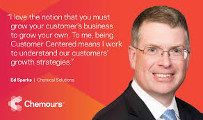 The Chemours Company على X: "Ed Sparks, president of Chemical Solutions,  knows that for Chemours to grow, we need to help our customers and our  employees evolve as well. Learn about his