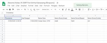 Aug 16, 2017 · aplikasi absensi excel yang sekarang mau saya unggah adalah aplikasi kehadiran untuk guru berbasis microsoft excel. Tutorial Cara Membuat Absensi Online Di Google Forms Versi Ceklis Cecepgaos Com