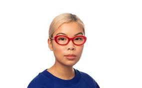 Nancy View red oval glasses