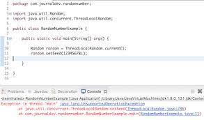 Of course, since this is a pseudo random number generator (prng), specifying the same seed results in the same sequence of random numbers being generated. Random Number Generator In Java Journaldev