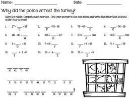 Thanksgiving math 5th grade worksheets. Thanksgiving Math Worksheets And Centers By Schoolhouse Diva Tpt