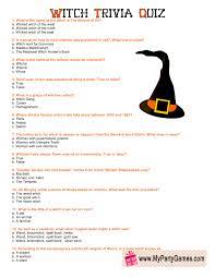 Discover the characters and themes at the heart of the memorable story. Free Printable Witch Trivia Quiz For Halloween