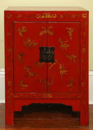 Exquisite antique red lacquer chinese cabinet chest armoire altar table vintage. Oriental Furniture Beijing China Red Lacquered Chinese Cabinet With 2 Doors Butterfly Motif