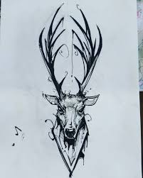 3 deer tattoos for females. 77 Begenme 5 Yorum Instagram Da Umut Ertung Uertung Dailysketch Sketchfortattoo Tattoodesign Deer Tattoo Designs Stag Tattoo Tattoo Design Drawings