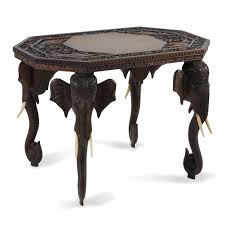 Carved Elephant Table Anglo Indian Antique Table Elephant Table