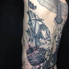 95+ best pirate ship tattoo designs