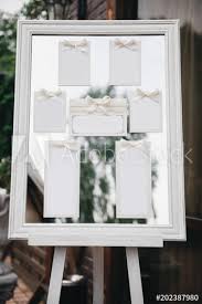 Wedding Photography Classic Seating Chart On A White Wooden