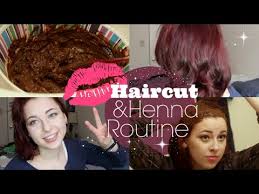 Light mountain, color the gray! Full Henna Haircut Routine Burgundy Youtube