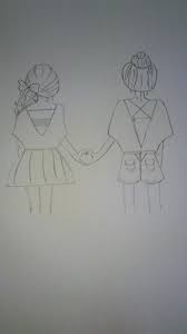 Best Friends Drawing By Me Girl Girls Girly Friends Bestfriend Draw Drawing Drownig Sketchbook P Friends Sketch Bff Drawings Best Friend Drawings