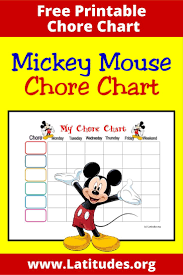 free mickey mouse chore chart chore chart kids printable