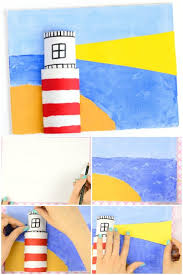Lighthouse Art For Kids Summer Arts And Crafts Lighthouse Crafts Kids Art Projects