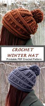 Make A Cozy Hat Crochet Hats Crochet Winter Hats Winter Hat Crochet Pattern