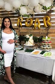 Dessert Table With A Matching Duster For Dinosaur Baby Shower Dino Baby Shower Dinosaur Baby Shower Baby Shower Safari Theme