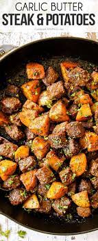 Garlic Butter Steak And Poatoes Video How To Make Ahead Freeze Beef Dinner Recipes Main Dish Recipes