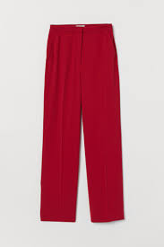 Pantalon De Tailleur Ample Rouge Fonce Femme H M Fr