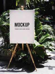 Shop Sign On An Easel Mockup Free Image By Rawpixel Com Jira Sign Mockup Mockup Shop Signs