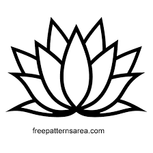 Meaning Of Lotus Flower Stencil Vector Freepatternsarea Flower Stencil Lotus Flower Art Lotus Flower Drawing