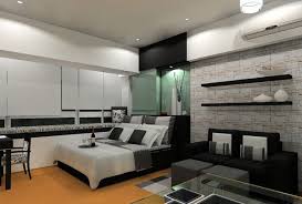 Modern bedroom design ideas, this bedroom design has a strange bed, it has a round bed and square bed set, two lampshades on the bed sides are small bedroom design ideas, small bedroom design with leather bed , classic bedroom commodes and black and white bedroom carpet. 16 Classy Black And White Bedroom Designs Home Design Lover