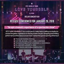 Pt 3 3 English Vers Bts World Tour Bts Love Yourself Film Releases