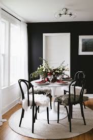 Black Accent Wall Living Room Tv How To Style A Festive And Elegant Christmas Party Dining Room Design Black Walls Black Accent Walls