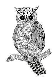 Find more zentangle coloring page for adults pictures from our search. Zentangle Owl Adult Coloring Page Favecrafts Com