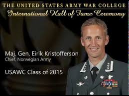 Army war college and the editor of a better peace. International Hall Of Fame Induction Maj Gen Eirik Kristoffersen Chief Of Staff Norwegian Army Youtube