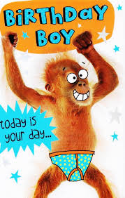 But following 9 very long months, i had been last but not least born! Funny Birthday Boy Go Bananas Birthday Card
