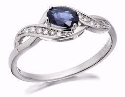 9ct White Gold Sapphire And Diamond Twist Ring D6363 F Hinds Jewellers White Gold Sapphire White Gold Engagement Rings Diamond Dress Ring