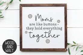 Download Moms Are Like Buttons Svg Mother S Day Cut File 1283348 Cut Files Design Bundles