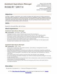 Microsoft word resume templates download top 12. Assistant Operations Manager Resume Samples Qwikresume