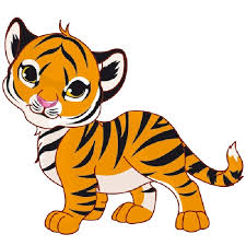 Tiger Cubs Cute Cartoon Animal Images On A Transparent Background Tigre Filhote Bichinhos Fofos Tigre Desenho
